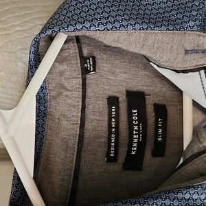 Kenneth Cole Slim Fit long-sleeve designer polyester/spandex blend shirt